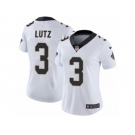 Women's Nike New Orleans Saints #3 Will Lutz Vapor Untouchable Limited White NFL Jersey