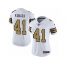 Women's Nike New Orleans Saints #41 Alvin Kamara Limited White Rush NFL Jersey