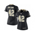 Women's Nike New Orleans Saints #42 Marcus Williams Limited Black Team Color NFL Jersey