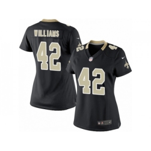 Women's Nike New Orleans Saints #42 Marcus Williams Limited Black Team Color NFL Jersey