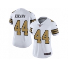 Women's Nike New Orleans Saints #44 Hau'oli Kikaha Limited White Rush NFL Jersey