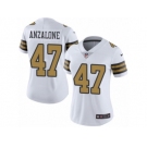 Women's Nike New Orleans Saints #47 Alex Anzalone Limited White Rush NFL Jersey