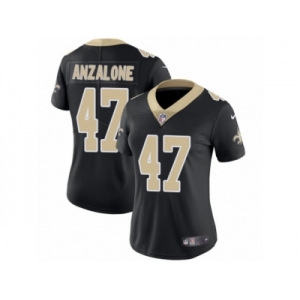 Women's Nike New Orleans Saints #47 Alex Anzalone Vapor Untouchable Limited Black Team Color NFL Jersey