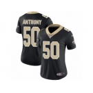 Women's Nike New Orleans Saints #50 Stephone Anthony Vapor Untouchable Limited Black Team Color NFL Jersey