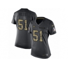 Women's Nike New Orleans Saints #51 Sam Mills Limited Black 2016 Salute to Service NFL Jersey