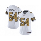 Women's Nike New Orleans Saints #54 Nate Stupar Limited White Rush NFL Jersey