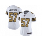 Women's Nike New Orleans Saints #57 Rickey Jackson Limited White Rush NFL Jersey