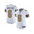 Women's Nike New Orleans Saints #6 Thomas Morstead Limited White Rush NFL Jersey