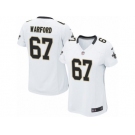 Women's Nike New Orleans Saints #67 Larry Warford Limited White NFL Jersey