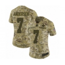 Women's Nike New Orleans Saints #7 Morten Andersen Limited Camo 2018 Salute to Service NFL Jersey