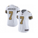 Women's Nike New Orleans Saints #7 Morten Andersen Limited White Rush NFL Jersey