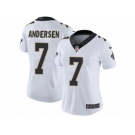 Women's Nike New Orleans Saints #7 Morten Andersen Vapor Untouchable Limited White NFL Jersey