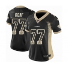 Women's Nike New Orleans Saints #77 Willie Roaf Limited Black Rush Drift Fashion NFL Jersey