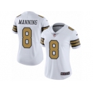 Women's Nike New Orleans Saints #8 Archie Manning Limited White Rush NFL Jersey