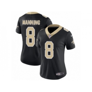 Women's Nike New Orleans Saints #8 Archie Manning Vapor Untouchable Limited Black Team Color NFL Jersey