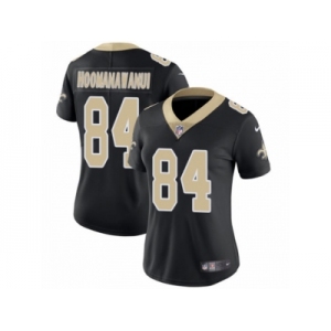 Women's Nike New Orleans Saints #84 Michael Hoomanawanui Vapor Untouchable Limited Black Team Color NFL Jersey