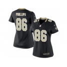 Women's Nike New Orleans Saints #86 John Phillips Limited Black Team Color NFL Jersey