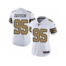 Women's Nike New Orleans Saints #95 Tyeler Davison Limited White Rush NFL Jersey