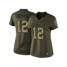 nike women nfl jerseys new orleans saints #12 colston army green[nike Limited Salute To Service]