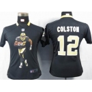 nike women nfl jerseys new orleans saints #12 colston black[portrait fashion]