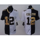 nike women nfl jerseys new orleans saints #12 colston white-black[nike split]