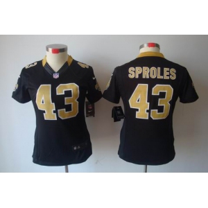 nike women nfl jerseys new orleans saints #43 sproles black[nike limited]