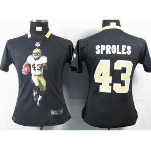 nike women nfl jerseys new orleans saints #43 sproles black[portrait fashion]