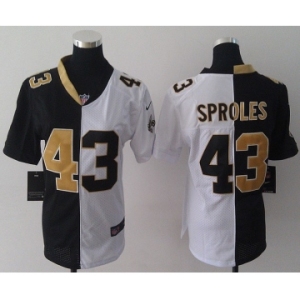 nike women nfl jerseys new orleans saints #43 sproles white-black[split]