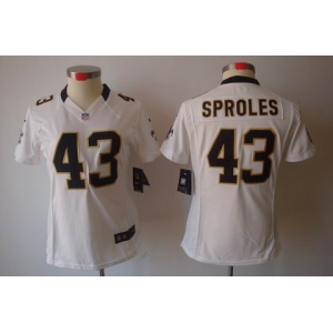 nike women nfl jerseys new orleans saints #43 sproles white[nike limited]