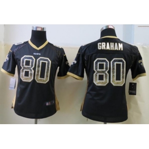 nike women nfl jerseys new orleans saints #80 graham black[nike drift fashion]