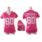 nike women nfl jerseys new orleans saints #80 graham pink[draft him ii top]