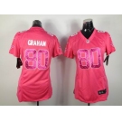 nike women nfl jerseys new orleans saints #80 graham pink[nike]