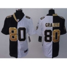 nike women nfl jerseys new orleans saints #80 graham white-black[nike split]