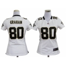 nike women nfl jerseys new orleans saints #80 graham white[nike]