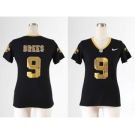 nike women nfl jerseys new orleans saints #9 brees black[刺绣亮片]