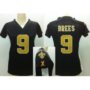 nike women nfl jerseys new orleans saints #9 brees black[draft him ii top]