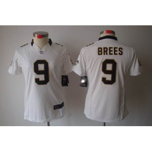 nike women nfl jerseys new orleans saints #9 brees white[nike limited]