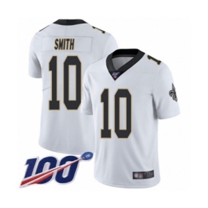 Youth New Orleans Saints #10 Tre'Quan Smith White Vapor Untouchable Limited Player 100th Season Football Jersey