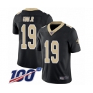 Youth New Orleans Saints #19 Ted Ginn Jr Black Team Color Vapor Untouchable Limited Player 100th Season Football Jersey