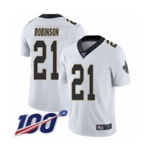 Youth New Orleans Saints #21 Patrick Robinson White Vapor Untouchable Limited Player 100th Season Football Jersey