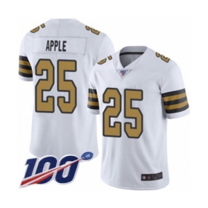 Youth New Orleans Saints #25 Eli Apple Limited White Rush Vapor Untouchable 100th Season Football Jersey