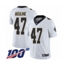 Youth New Orleans Saints #47 Alex Anzalone White Vapor Untouchable Limited Player 100th Season Football Jersey