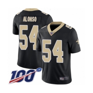 Youth New Orleans Saints #54 Kiko Alonso Black Team Color Vapor Untouchable Limited Player 100th Season Football Jersey