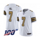 Youth New Orleans Saints #7 Taysom Hill Limited White Rush Vapor Untouchable 100th Season Football Jersey