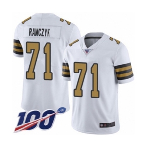 Youth New Orleans Saints #71 Ryan Ramczyk Limited White Rush Vapor Untouchable 100th Season Football Jersey
