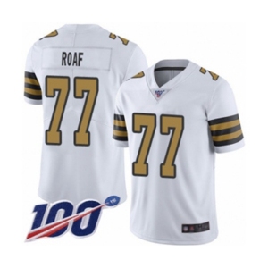 Youth New Orleans Saints #77 Willie Roaf Limited White Rush Vapor Untouchable 100th Season Football Jersey