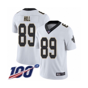 Youth New Orleans Saints #89 Josh Hill White Vapor Untouchable Limited Player 100th Season Football Jersey
