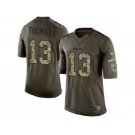 Youth Nike New Orleans Saints #13 Michael Thomas Limited Green Salute to Service NFL Jersey