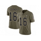 Youth Nike New Orleans Saints #16 Brandon Coleman Limited Olive 2017 Salute to Service NFL Jersey