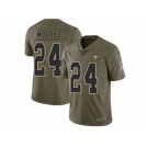 Youth Nike New Orleans Saints #24 Sterling Moore Limited Olive 2017 Salute to Service NFL Jersey